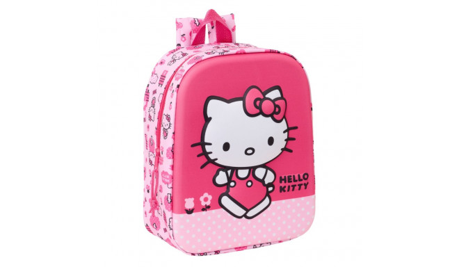Child bag Hello Kitty Pink 22 x 27 x 10 cm 3D