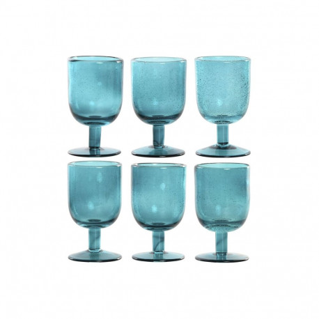 Set of cups Home ESPRIT Turquoise Crystal 300 ml (6 Units)