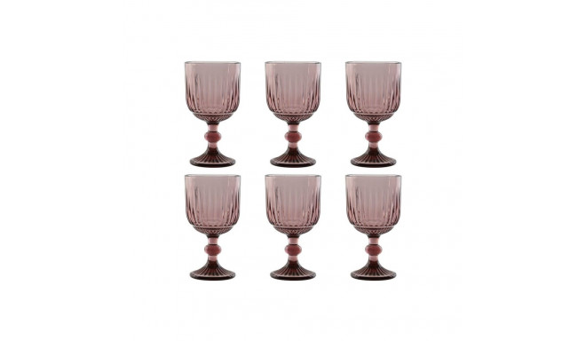 Set of cups Home ESPRIT Pink Crystal 380 ml (6 Units)