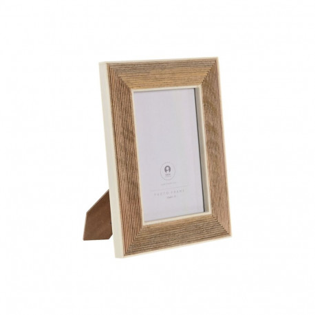 Photo frame Home ESPRIT White Natural Resin Mango wood Urban