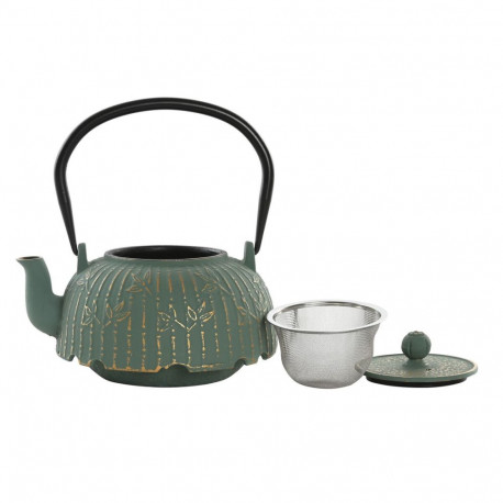 Teekann Home ESPRIT Roheline Bambus Roostevaba teras Raud 1 L