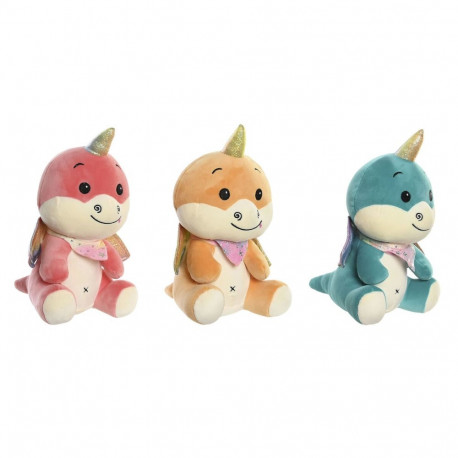 Pehme mänguasi DKD Home Decor Kollane Oranž Mündiroheline Polüester Laste 19 x 20 x 28 cm (3 Ühikut)