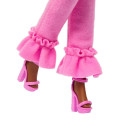 Barbie Deluxe Style nukk #4 pehme roosa kombinesoon, roosa ja pruuni patsidega juuksed