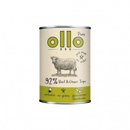 OLLO märg koeratoit puhas veiseliha ja roheline sõrgkõht 850g