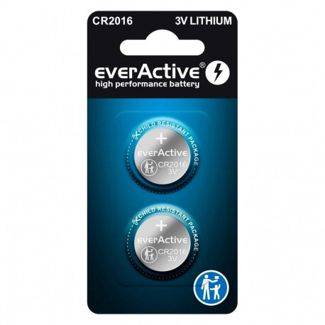 liitiumakud mini everActive CR2016 blister 2 tk