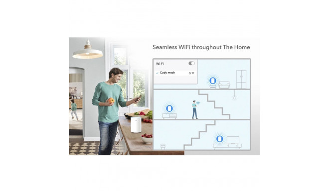 Cudy Cudy M1300 MeshPoint AC1200 Gigabit WiFi Mesh System Dual Band 2x Gigabit LAN VPN WPA3 White