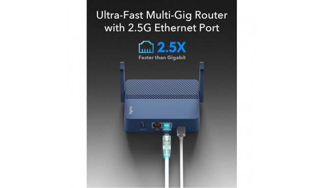 Cudy TR3000 AX3000 TitanAX WiFi 6 Router Dual Band 2.5G Port USB 3.0 VPN Mesh WPA3 Black Black