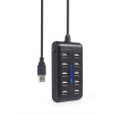 USB Hub - Gembird Uhb-02 10-port, Black