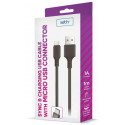 Setty cable USB - microUSB 1A 1m, black