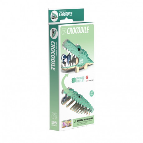 EUGY 3D Cardboard Model Kit - Crocodile