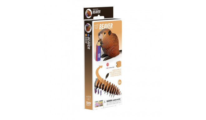 EUGY 3D Cardboard Model Kit - Beaver