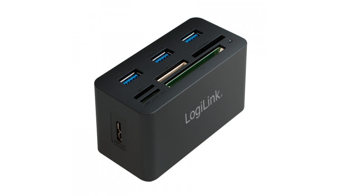 LogiLink USB 3.0 hub mälukaardilugejaga
