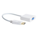 Gembird adapter displayport 1.1-VGA kaablil valge