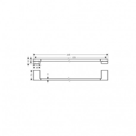 Bathroom towel rail Hansgrohe AddStoris 41747340, brushed black chrome