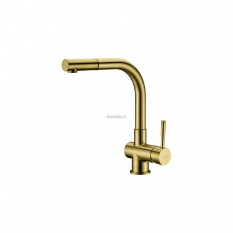 Blue Water Lira vanutatud messingist köögisegisti väljatõmmatava voolikuga