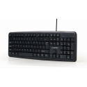 Klaviatuur GEMBIRD KB-U-103-RU Must Mustvalge Inglise Vene QWERTY