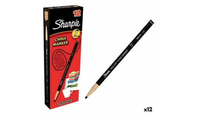 Marker Sharpie China Püsiv Must 12 Tükid, osad (12 Ühikut) (1 Ühikut)