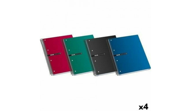 Set of exercise books ENRI Multicolour A5 4 Pieces 160 Sheets