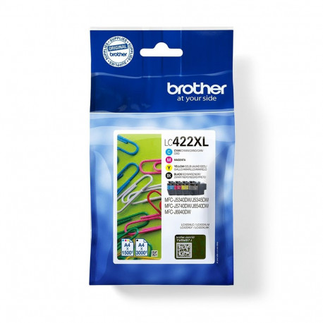 Brother LC-422XLVAL originaal tindikassett 4 tk must, tsüaan, magenta, kollane