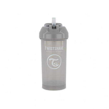 Twistshake Straw Cup 360ml 6+m Pastel Grey 78680