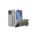 Wozinsky Apple iPhone 13 Kickstand Case silicone case with stand Grey