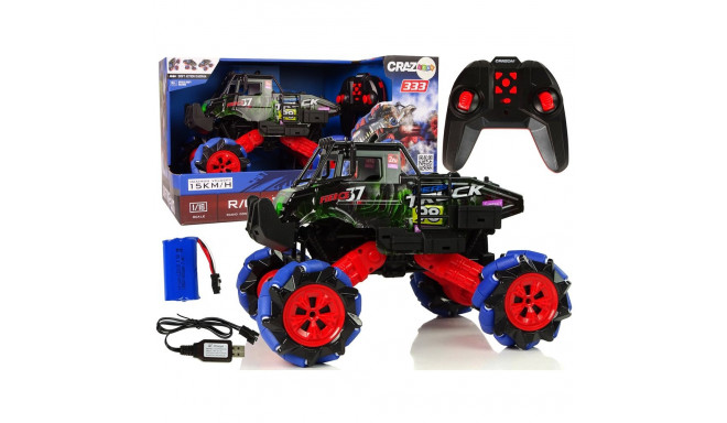 Auto terenowe drift kaugjuhitav 1:16 roheline 2.4G pöörlev 360 kraadi