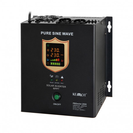 KEMOT PROsolar-2500 seinale paigaldatav päikesepaneeli inverter (24V 230V 25000VA/1800W)