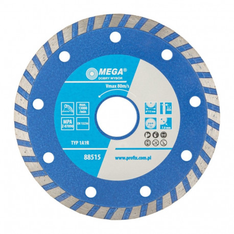 Teemantketas turbo ehitusmaterjalidele 115*2.2*7.0*22.2