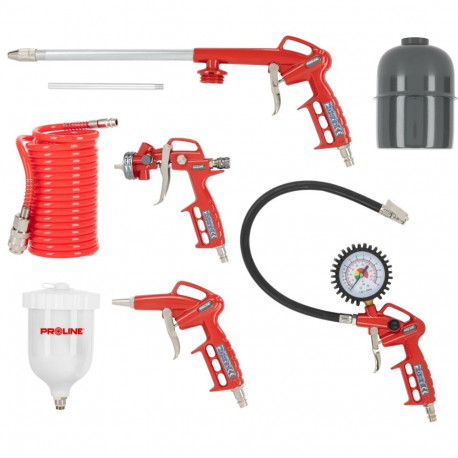 Komplekt pneumaatilisi püstoleid voolikuga 5 tk, proline, CE