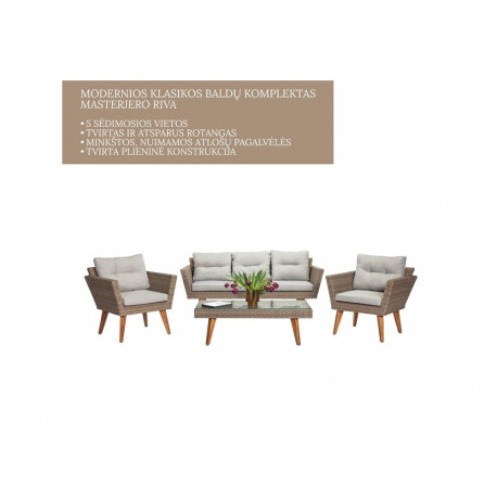 OUTDOOR FURNIT SET TABLE 2CHAIR AND SOFA