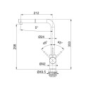 TAP SIRIUS L SIDE PULL-OUT HP CHR/ST