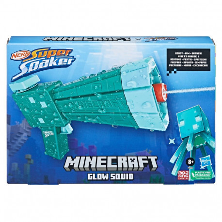 NERF SUPER SOAKER Water blaster Minecraft Glow Squid