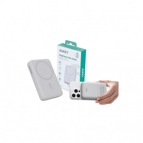 PB-MS04 valge Qi2 akupank 10000mAh 20W MagSafe PD