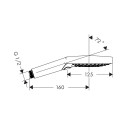 Hansgrohe Raindance Select S 120 3jet EcoSmart, 26531670, must matt käsidušš