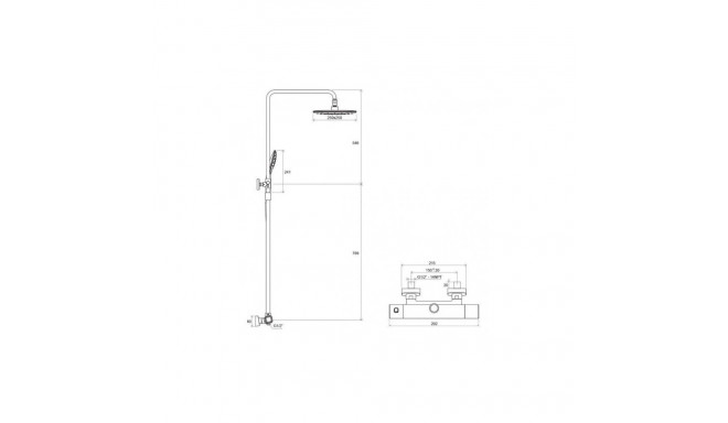 dušisüsteem TE 093.01 X070164