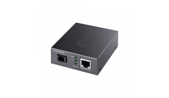 TP-LINK | Gigabit Single-Mode WDM Media Converter | TL-FC311B-20 | Gigabit SC Fiber Port | 10/100/10