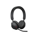 JABRA Evolve2 65 MS Stereo Headset on-ear Bluetooth wireless USB-C noise isolating black with chargi