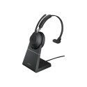 JABRA Evolve2 65 MS Mono on-ear konverteeritav Bluetooth juhtmevaba USB-A mürasummutav must laadimis