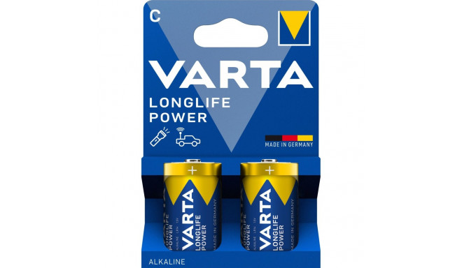1x2 Varta Longlife Power Baby C LR 14 patarei
