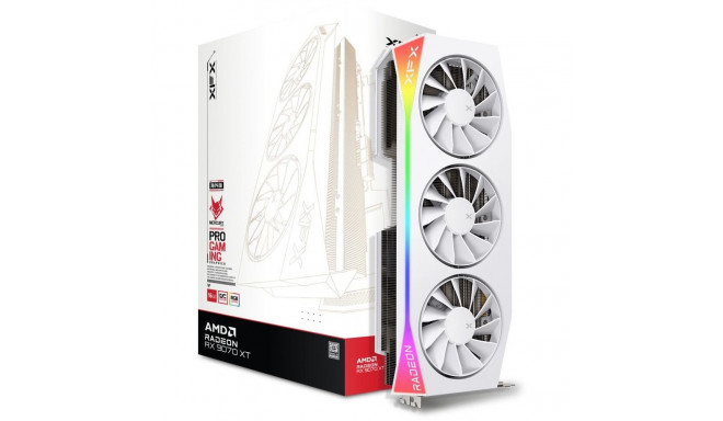 XFX Mercury Radeon RX 9070 XT OC valge gaming RGB 16GB GDDR6 graafikakaart (RX-97TRGBBW9)