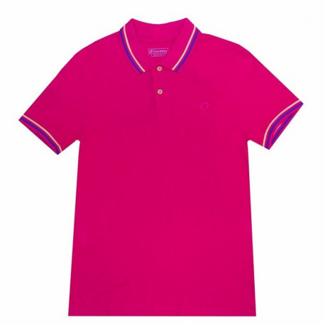 Men’s Short Sleeve Polo Shirt Lotto Reed Fuchsia