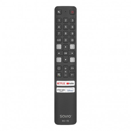 Savio RC-15 universaalne /asendus TCL SMART TV puldile IR juhtmevaba nuppudega puldil