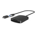 Raidsonic 4-in-1 Card Reader with USB 3.2 Gen 1 Type-A + Type-C | IB-CR302-CU3