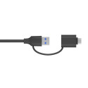 Raidsonic 4-in-1 Card Reader with USB 3.2 Gen 1 Type-A + Type-C | IB-CR302-CU3