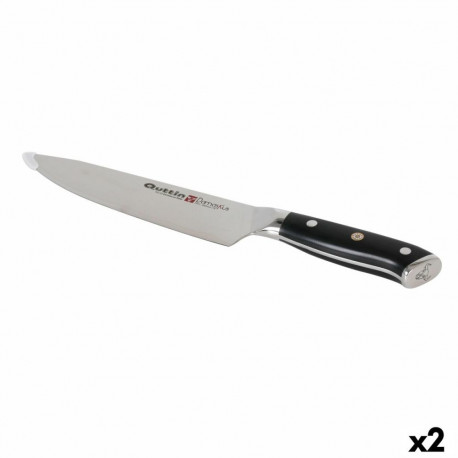Kööginuga Quttin DAMASKUS Must Hõbedane 20 cm (2 Ühikut)