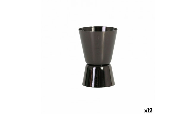 Measuring beaker Viejo Valle Black 4 cl (12 Units)