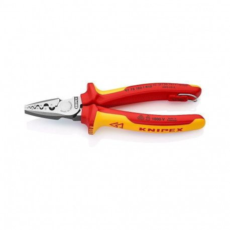 Knipex 97 78 180 T kombineeritud pressimistangid, punane, kollane