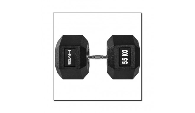 HMS Fitness HEX PRO 55 fikseeritud raskusega hantel 55 kg 1 tk
