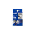 Brother Black on Clear Gloss Laminated Tape, 18mm label-making tape TZ