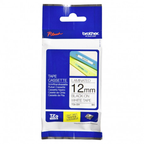 Brother TZE-Schriftbandkassette TZESchriftbandkassette TZe-231 TZe231 White Black (TZE231)